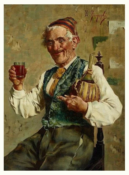 Эудженио Дзампиги «Старик, пьющий вино» (1940?)
