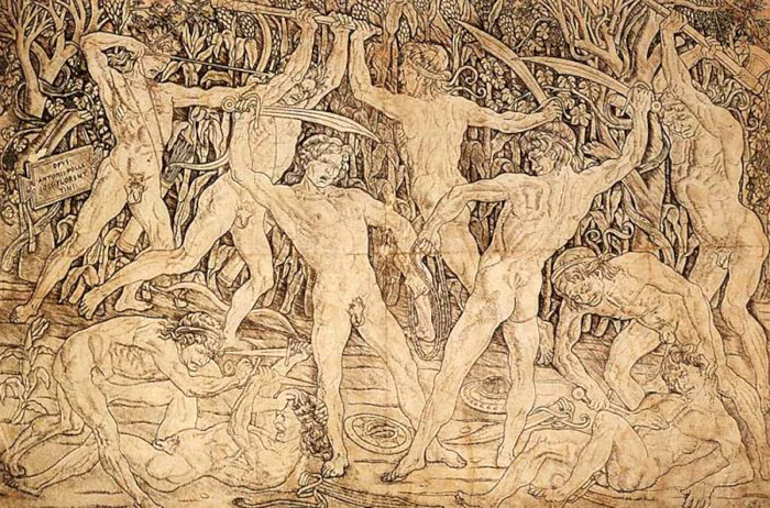 Антонио Поллайло «Битва обнаженных мужчин» (1470)
